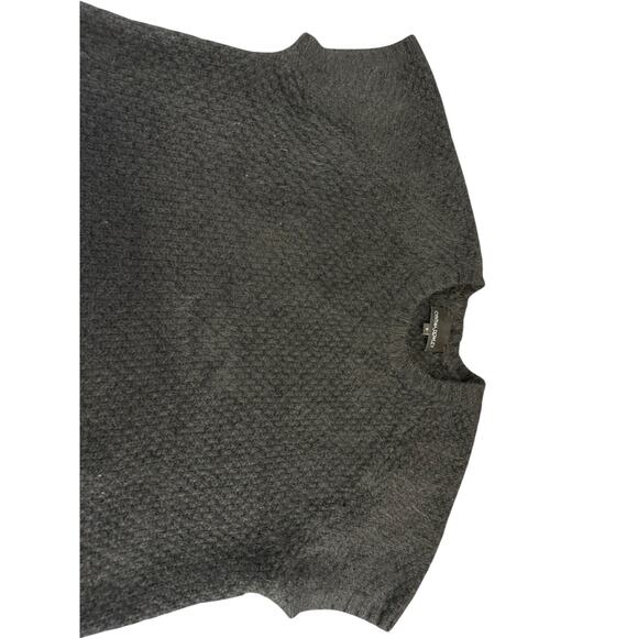 Cynthia Rowley Women’s Angora Blend Knit Sweater Top Black Short Sleeve Small - Picture 2 of 10
